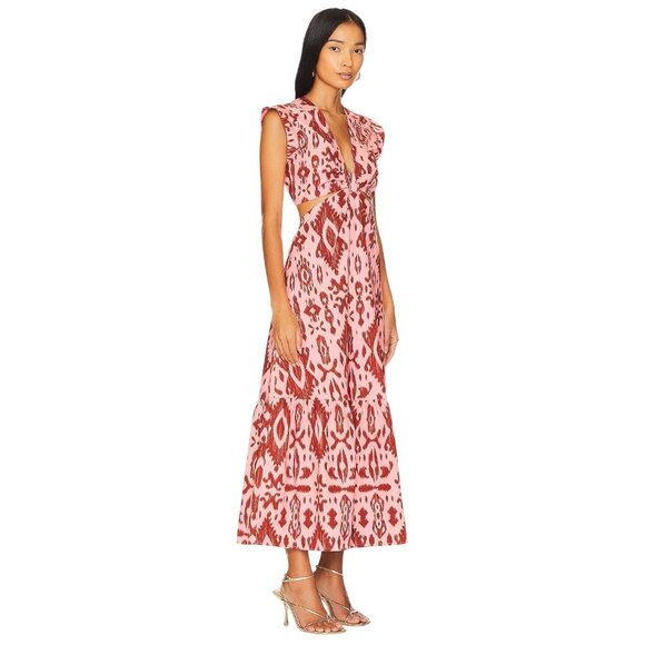 Steve Madden Got Your Batik Dress in Burnt Umber Medium New Womens Gown Maxi - Picture 3 of 12